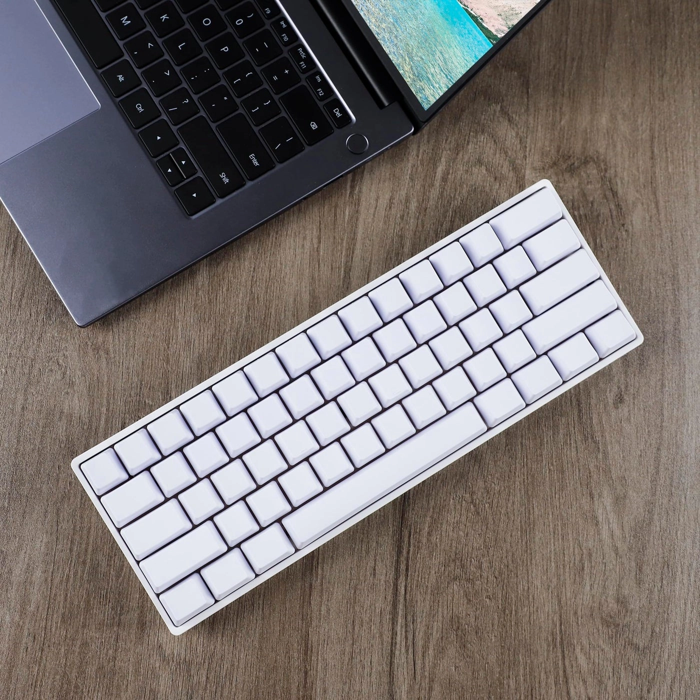 Blank Thick PBT OEM Profile 61 ANSI Keycaps - Wired