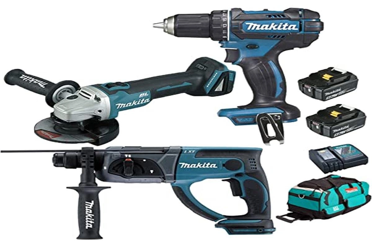 Makita DDF482 - 62 Nm + DGA504 - 125 mm + DHR202 - 2J + BL1850 - 18V 5Ah