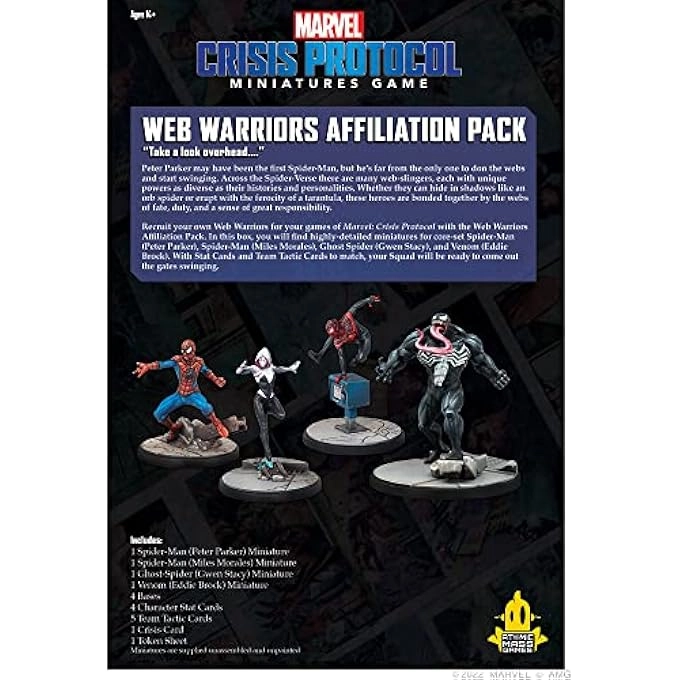 Marvel Crisis Protocol: Web Warriors Affiliation Pack - Miniatures Game