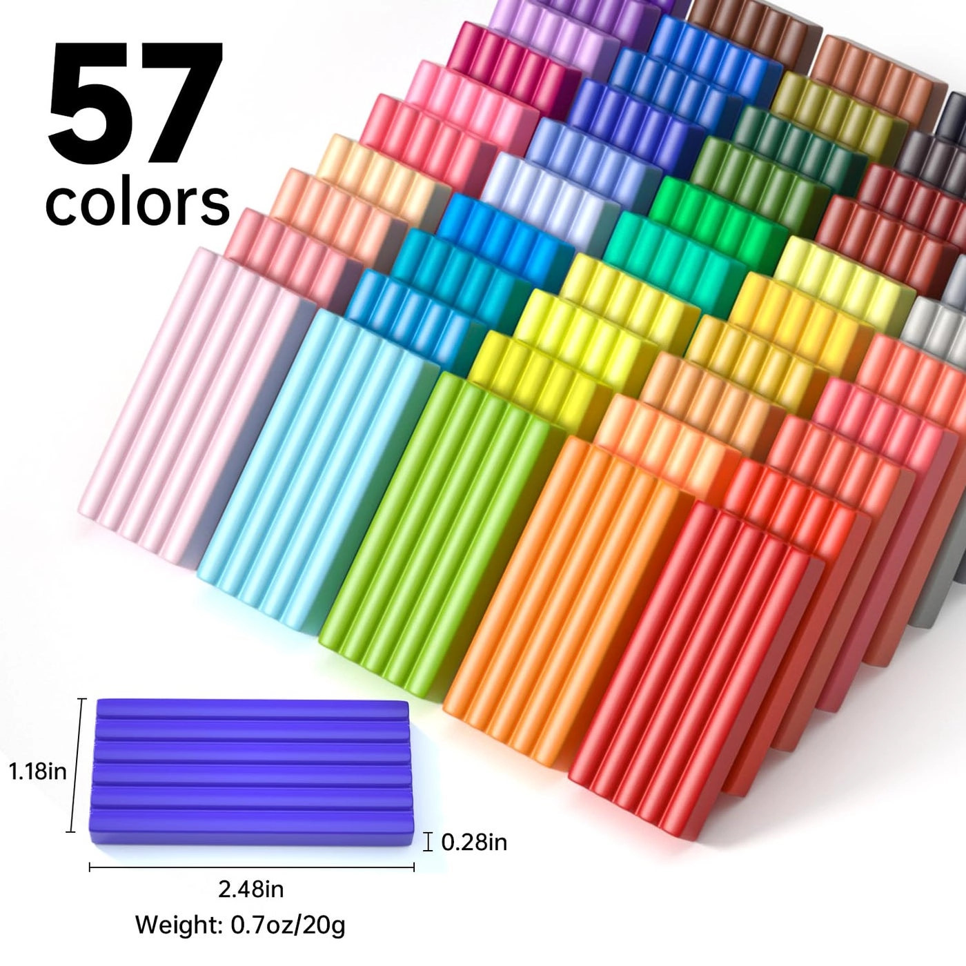 polymer clay set - Polymer Clay 200g 57pcs.