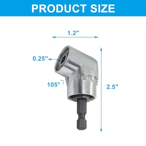 Right Angle Drill Attachment - 140mm 60mm 1/4-inch