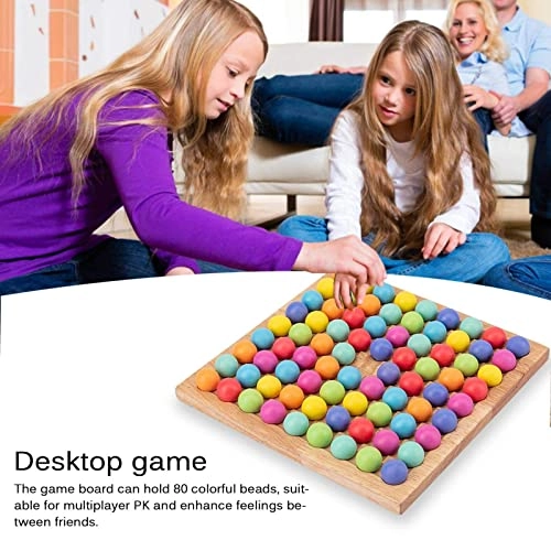 Wooden Bead Puzzle - 20*20*1cm 80 colorful beads