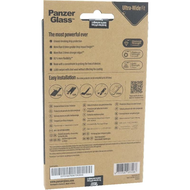 Ultra Wide Fit Clear Tempered Glass Screen Protector for iPhone 16 Plus