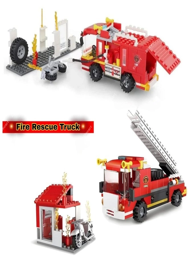 City Fire Ladder Truck - 2-in-1 Fire Engine Rescue Vehicle