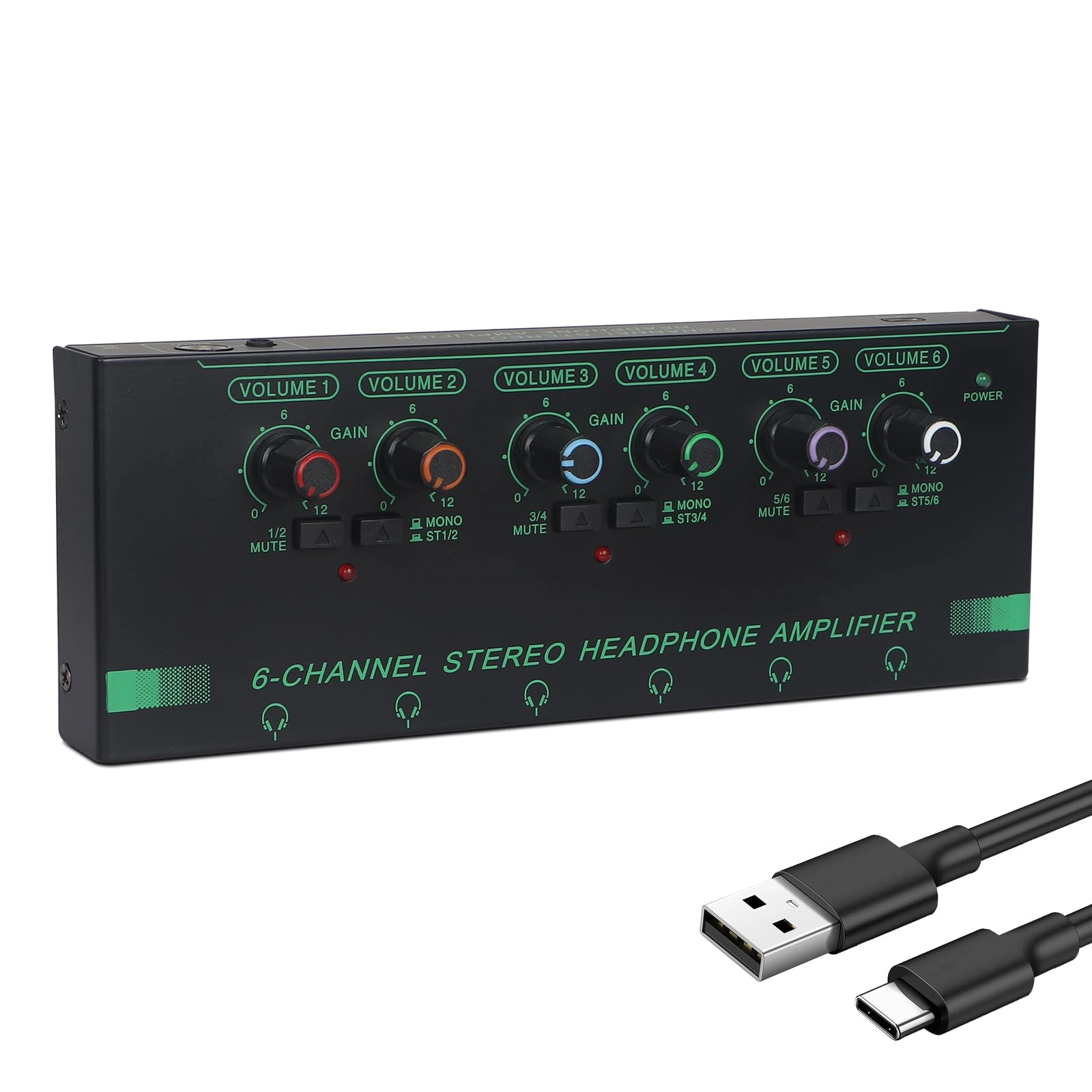 Headphone Amp Amplifier - 6-Channel