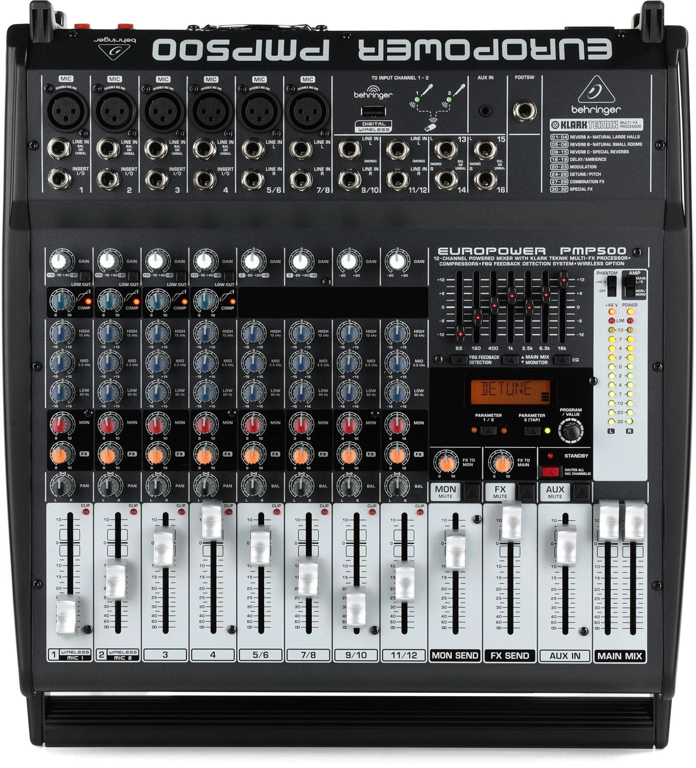 PMP500 - 12-Channel Multi-FX Powered Mixer Black