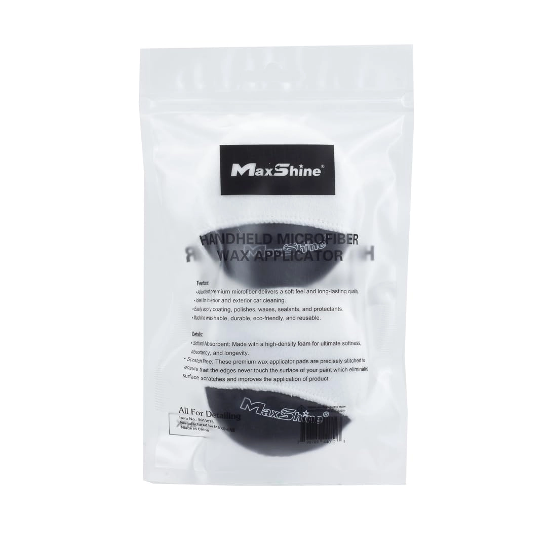 Handheld Microfiber Wax Applicator Pad - 3.35" Diameter