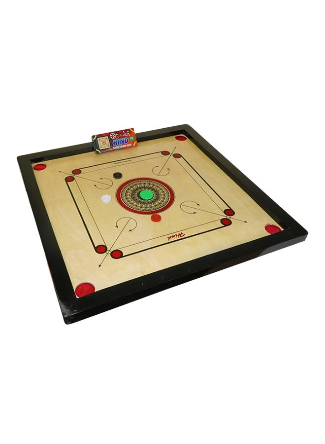Carrom Board - Multicolour + Coin + Striker