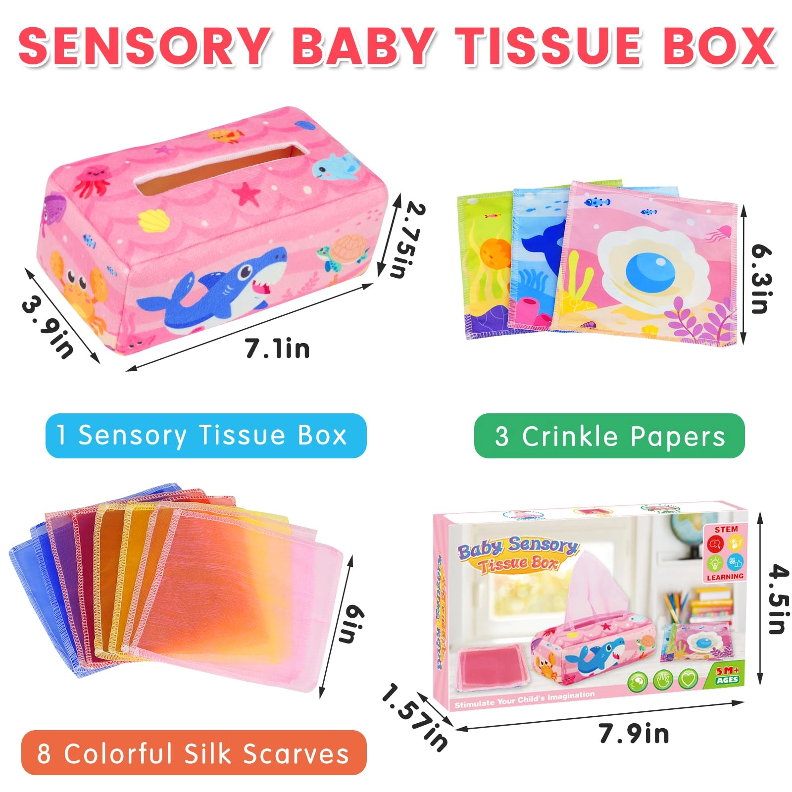 Tissue Box Toy - 5.0 month(s)