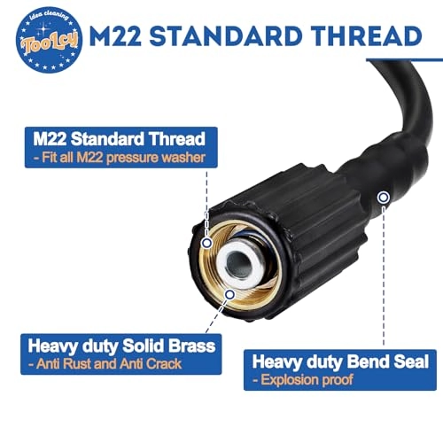 Pressure Washer Hose - 3400 PSI 50 ft M22