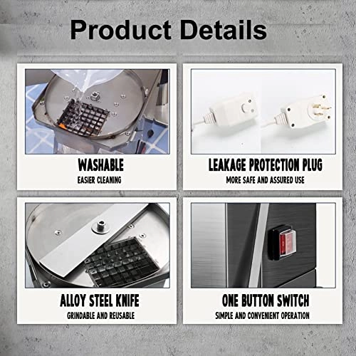Vegetable Cutter - 200W 6/8/10/12/15mm Blades