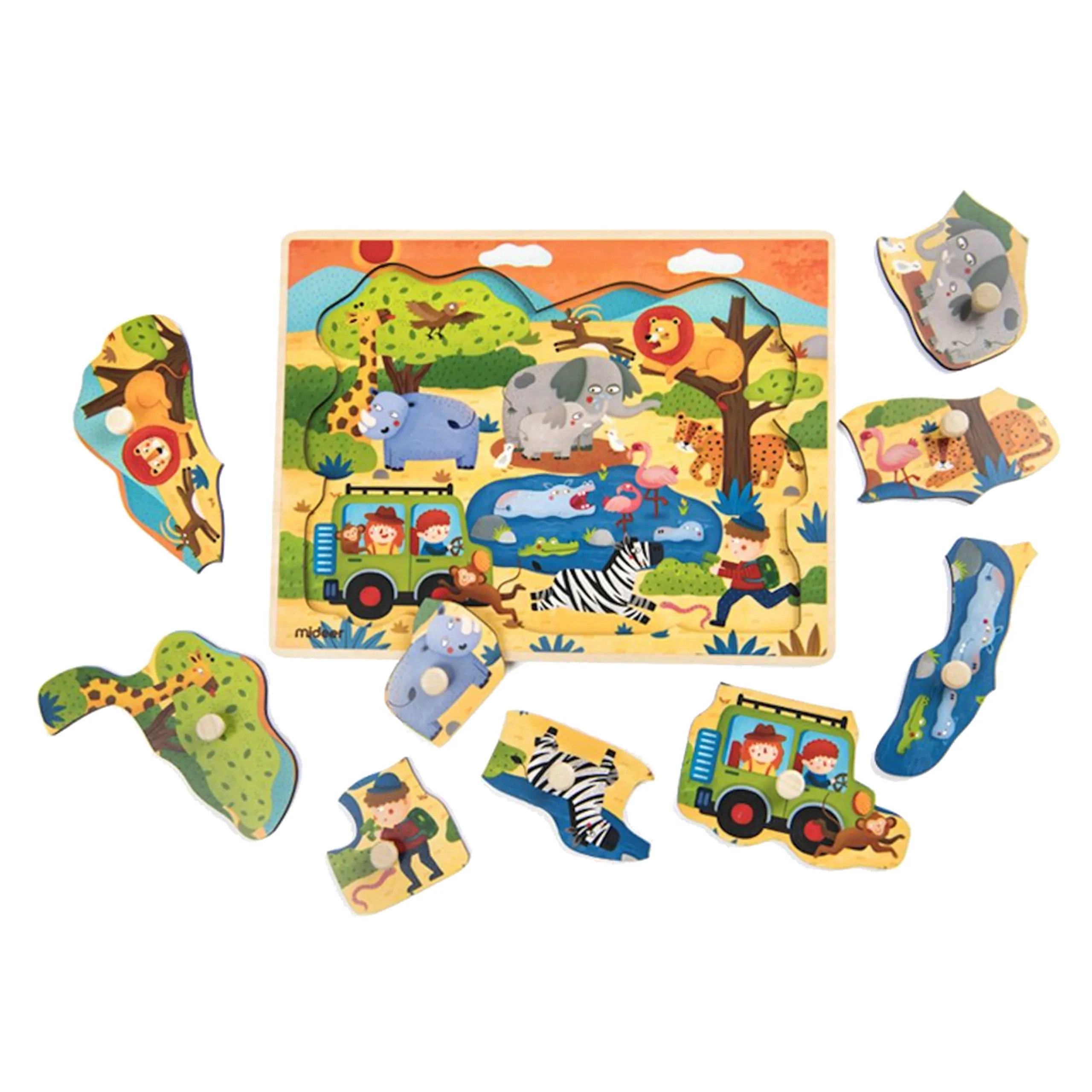 MIDEER Wild Animal Discovery Puzzle - Suitable for 2 years & above