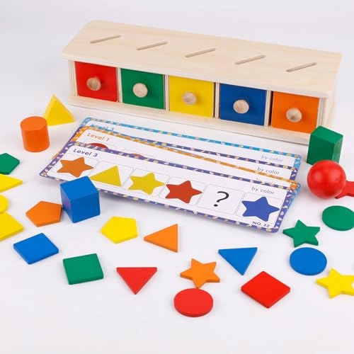 Ghazal Wooden Color Shape Sorting Box - 36 months - 3 years 25 pieces