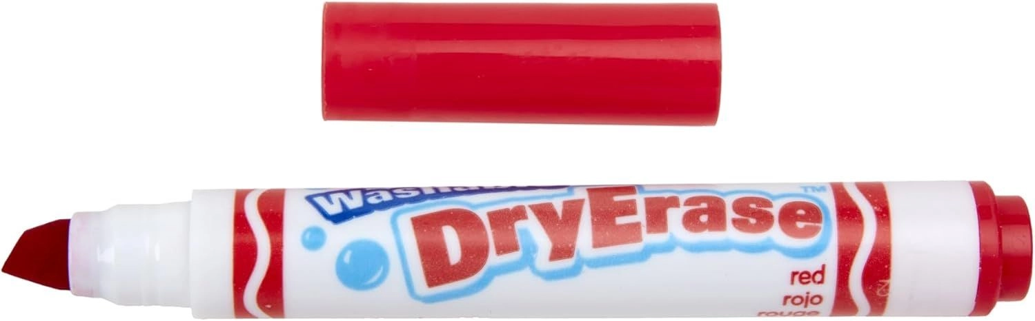 Wedge Tip Dry Erase Washable Markers - 10 Multi Colour