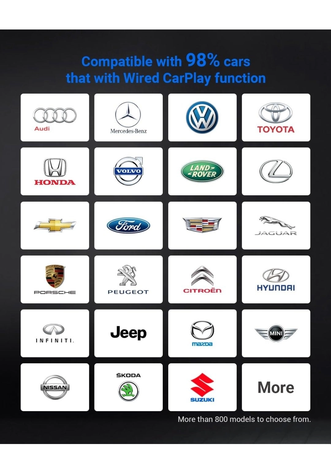 U2-AIR Pro - OEM Wired CarPlay Cars