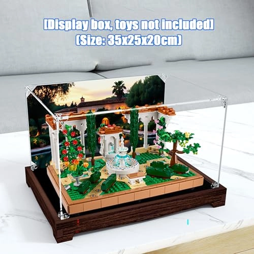 Display Case for Lego 10359 - Acrylic Dark Walnut