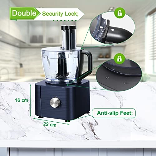 11-in-1 Food Processor and Blender - 3.2L 1100W
