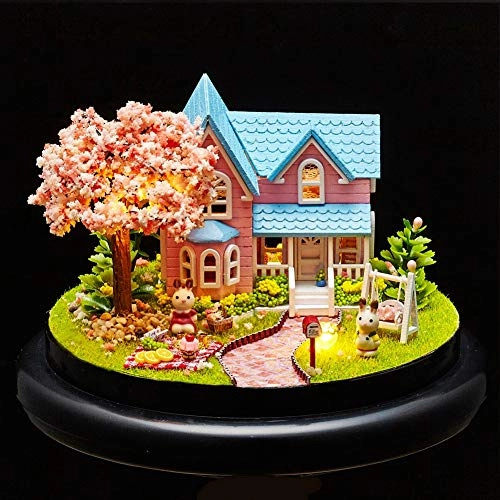 DIY Mini House Kit - LED Lights Transparent Cover