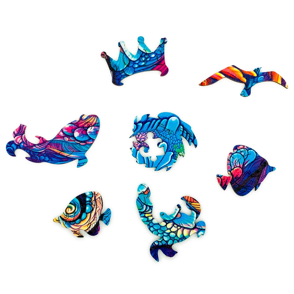 Magnetic Octopus Wooden Puzzle (4107390-OCTOPUS_M) - 200 pcs