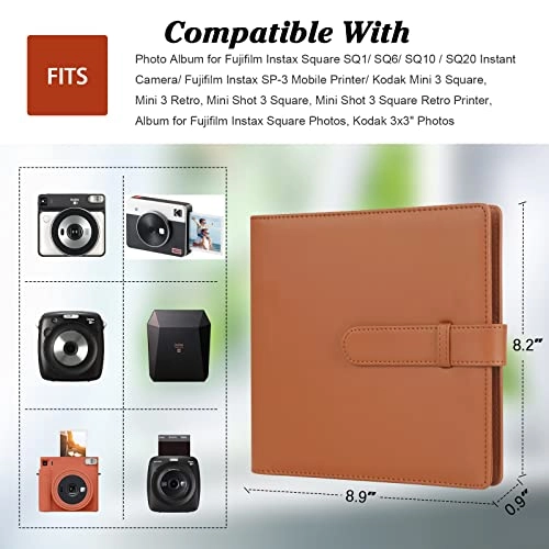 Instax Square 288 Pockets Faux Leather Photo Album