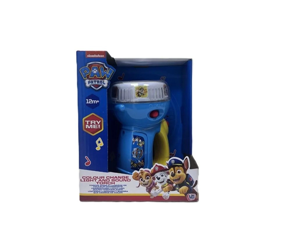 Nickelodeon Paw Patrol Colour Change Light And Sound Torch - 1 years+