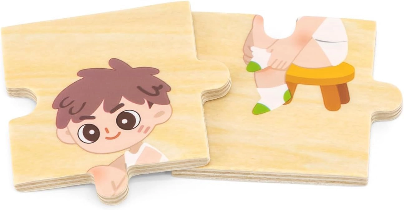 Getting Dressed Sequence Wooden Puzzle (SW-44649) - 28 pcs