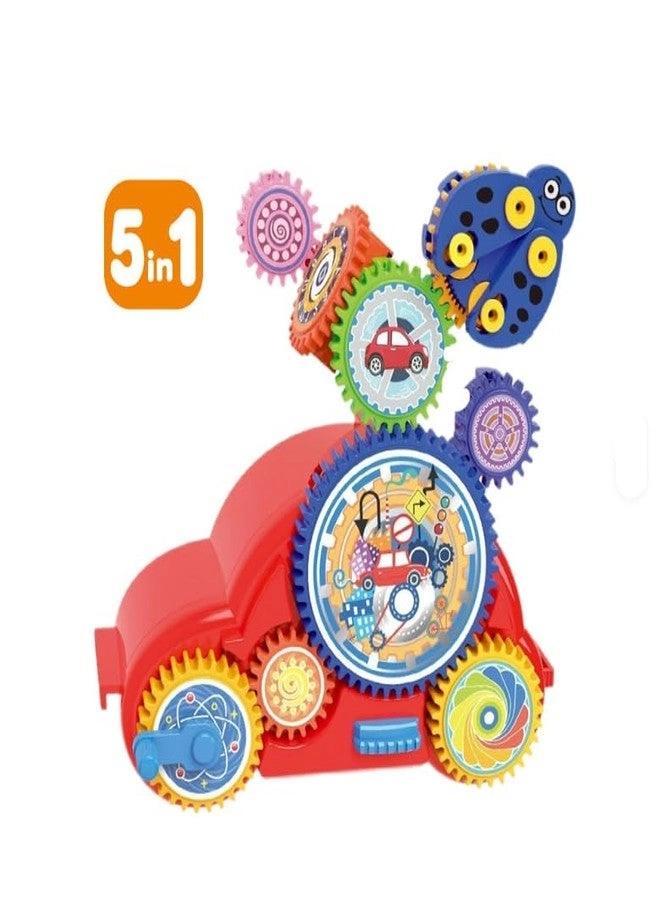 Creative Gear Set - 5-in-1 Lights & Music Colorful Rotating Gears