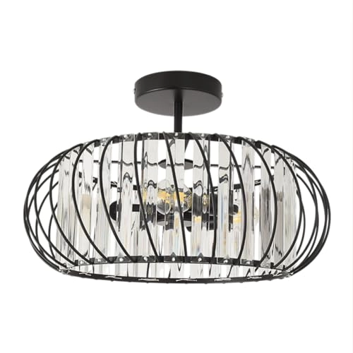 E27 Crystal Ceiling Lamp - 3 lights 36.5 cm