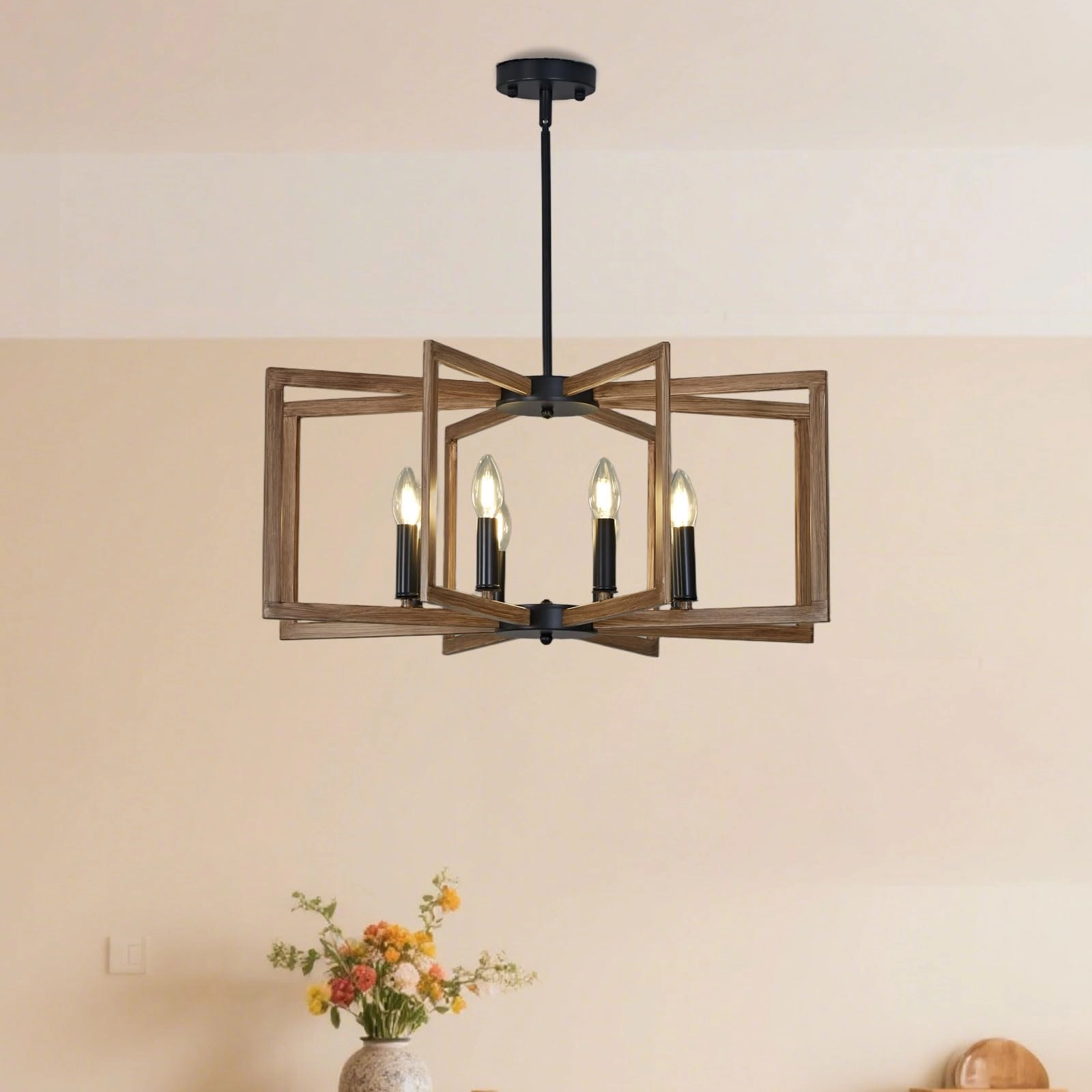 GHiycotdl Industrial Lantern Chandeliers - Dimmable