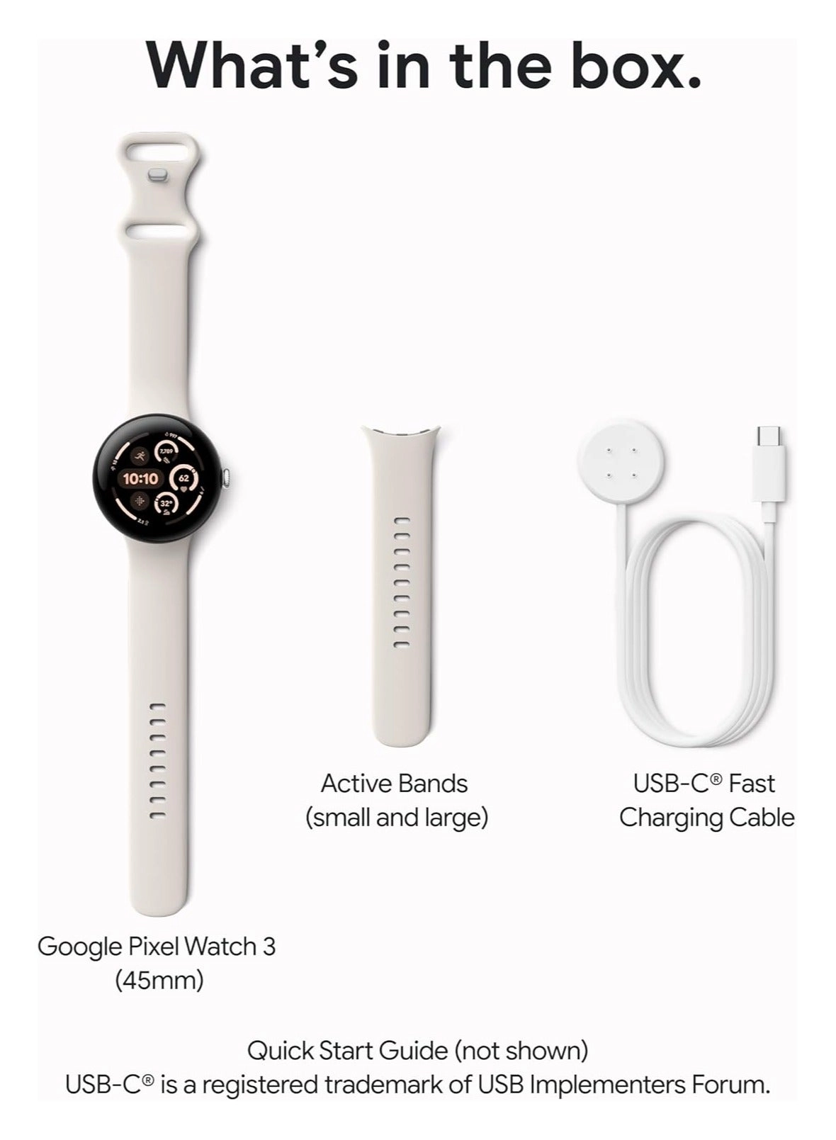 Pixel Watch 3 45mm Aluminium