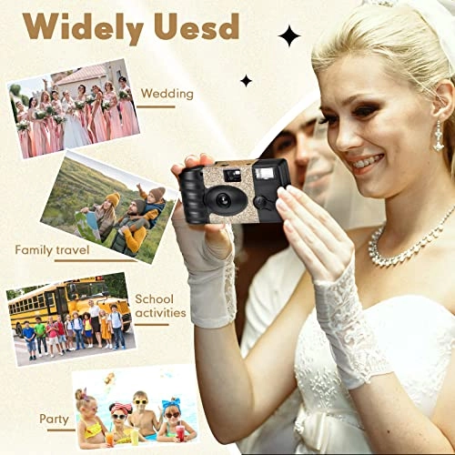 Disposable Film Camera - 4 Pcs Flash 27 Exposure 34mm