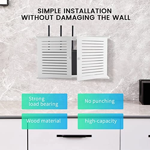 wall shelf - Double door 39 cm x 9 cm x 27 cm
