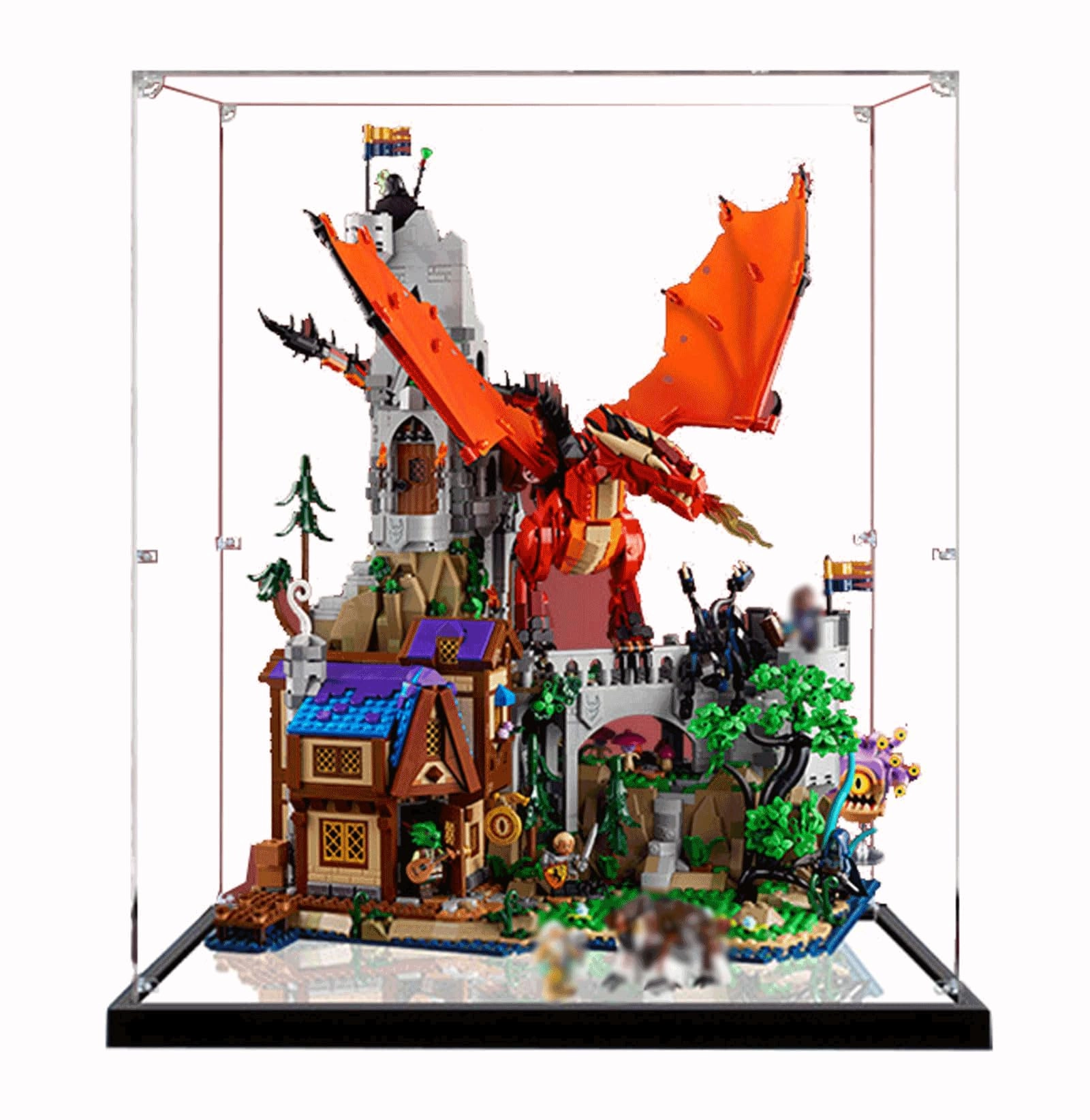 TIANQING Acrylic Display Case for LEGO Red Dragon's Tale 21348