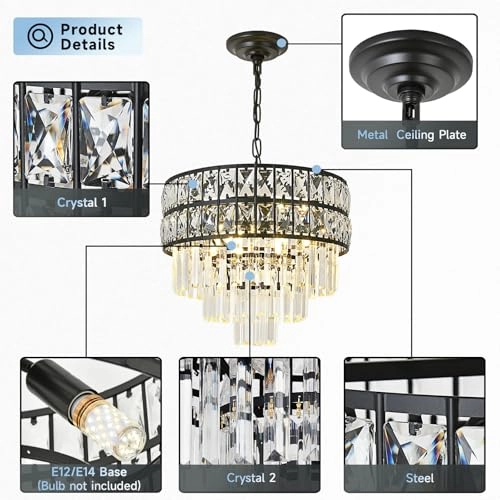 Crystal Chandelier - 38cm to 135cm