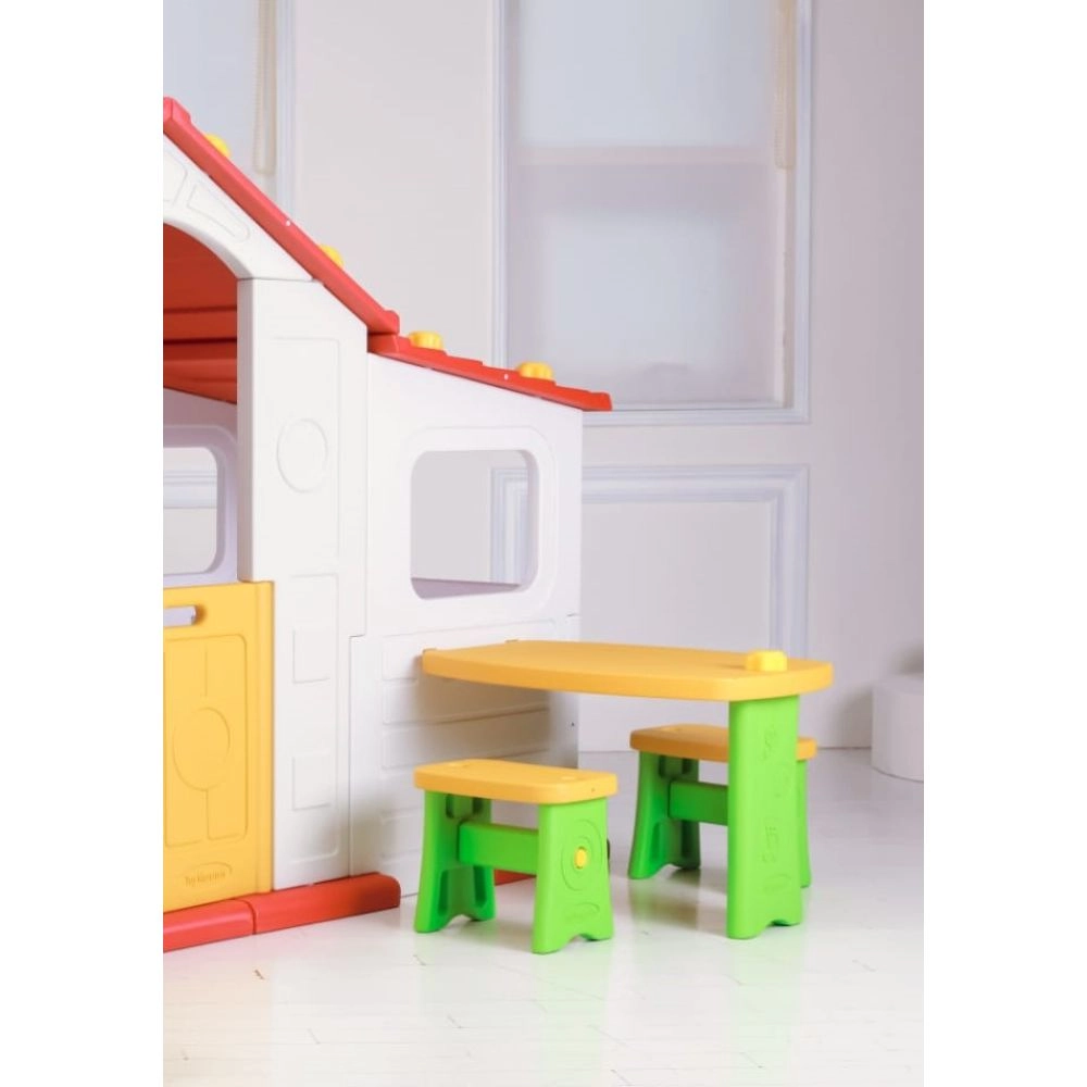 Tomo Big Playhouse - Table & Chairs UV-Protected Plastic