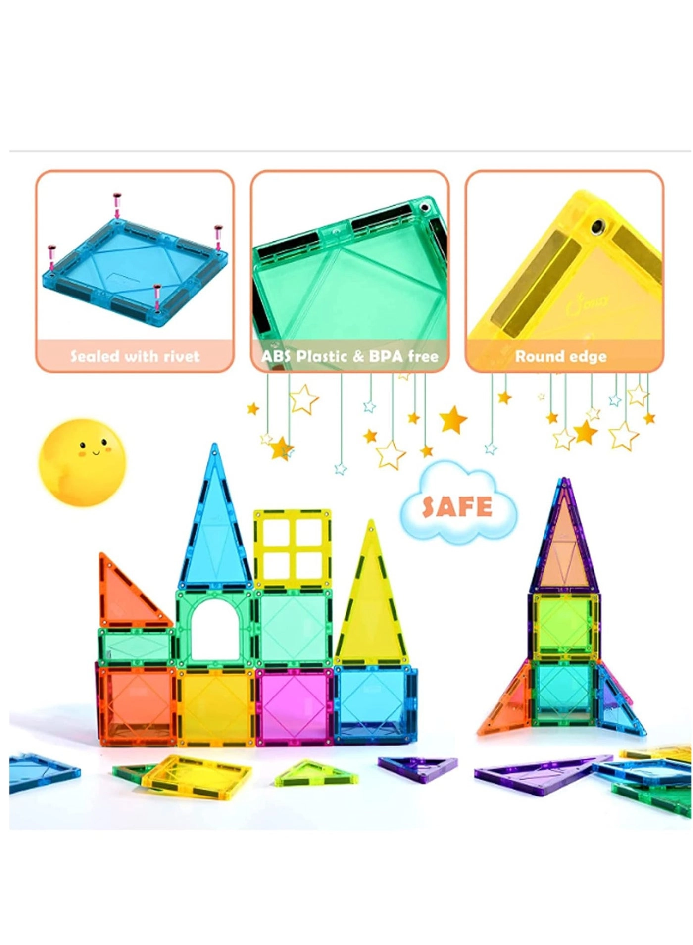 Magnetic 3D Building Blocks - 3+ 120 pieces