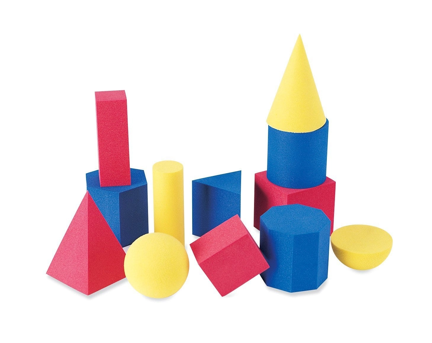Learning Resources Hands-On Soft Geometric Solids - 5 years and above 12 pieces