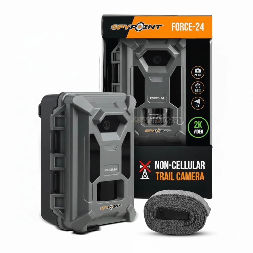 Spypoint Force-24MP - 2K Video 70ft Detection Range + 32GB Memory Card + Card Reader