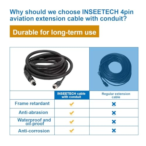 4 Pin Camera Cable - Aviation Extension Waterproof 3m/10ft
