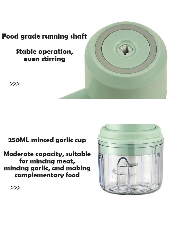 Wireless Electric Egg Beater and Handheld Meat Grinder - 250ml