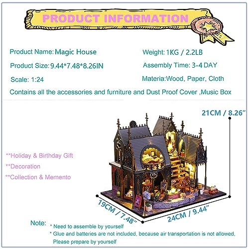 ES011 - DIY Miniature Dollhouse Kit 24 x 19 x 21 cm