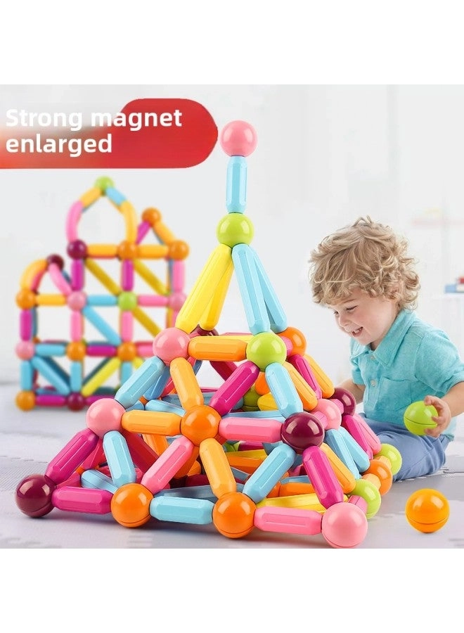 Magnetic Building Blocks + Storage Bag - 4-year-old 60 pieces