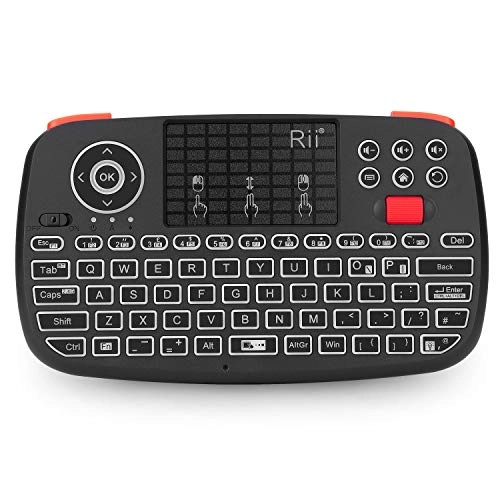 i4 - Multimedia Mini Wireless Bluetooth Keyboard Touchpad LED Backlit for Gaming Console