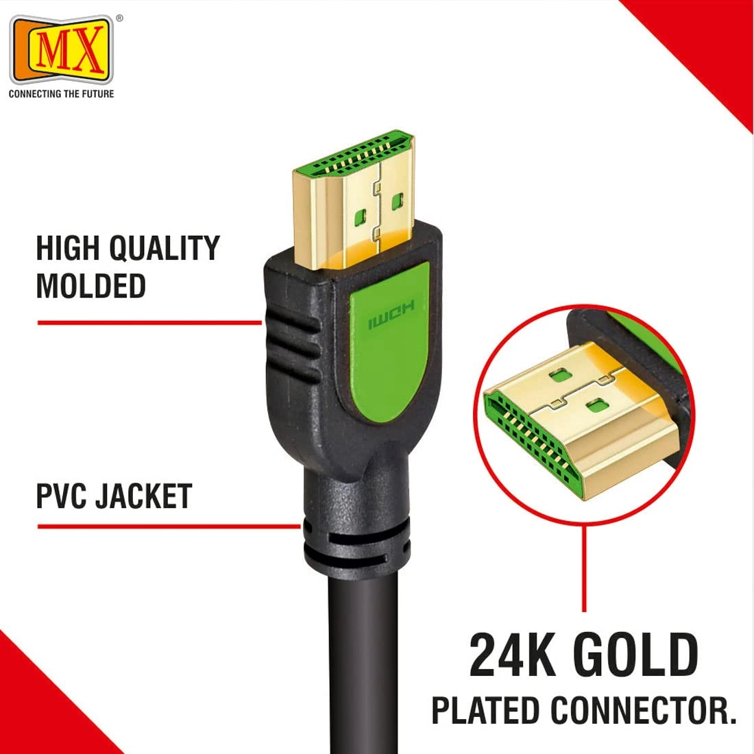 Male Cord 2.0 V 19pin High Speed Cable - 15m with Ethernet