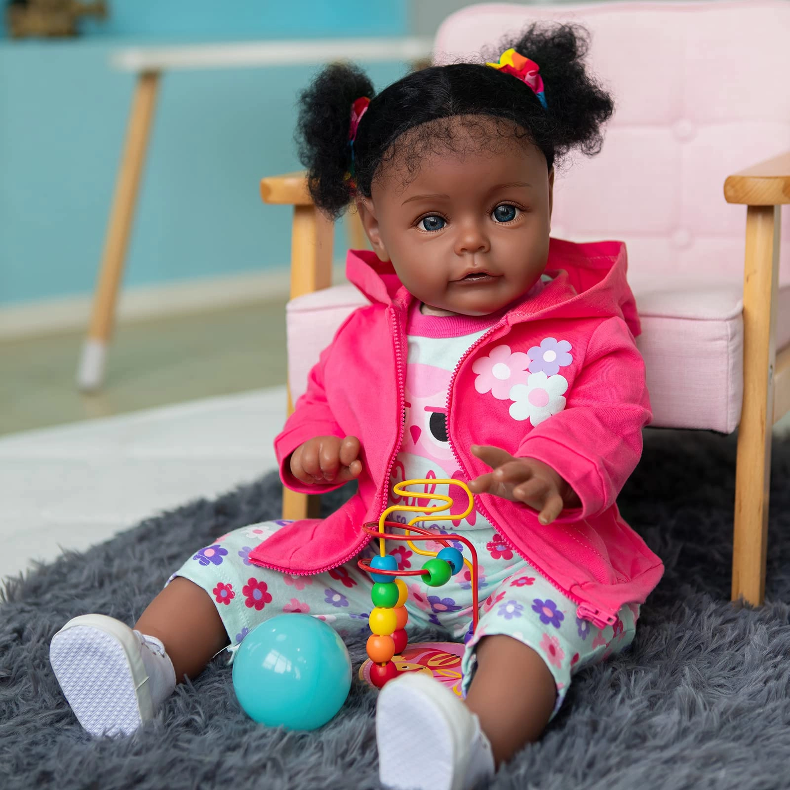 Reborn Baby Doll - 24 Inch Hand-Rooted Hair Ages 3+