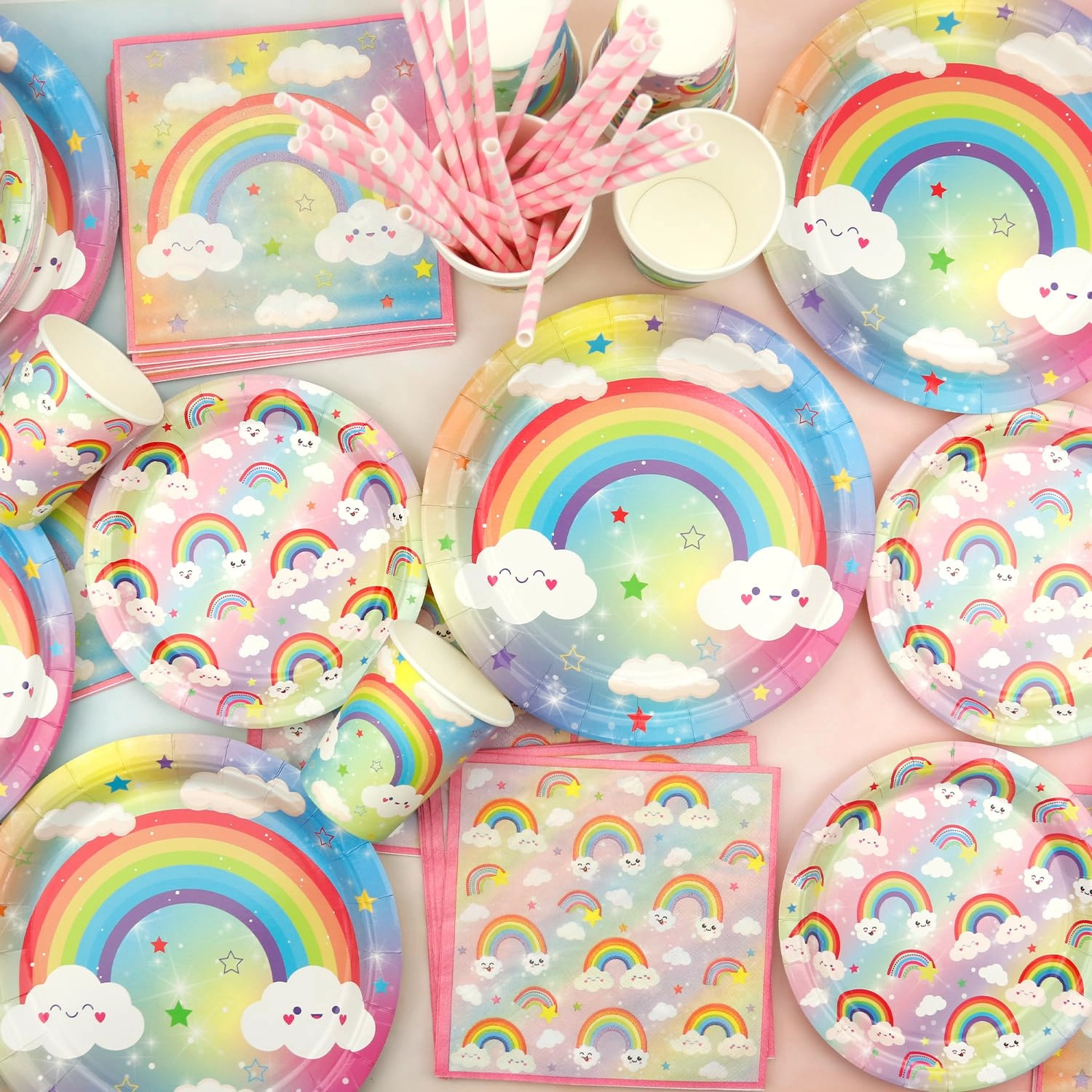Rainbow Birthday Party Decorations - Serves 20 Birthday