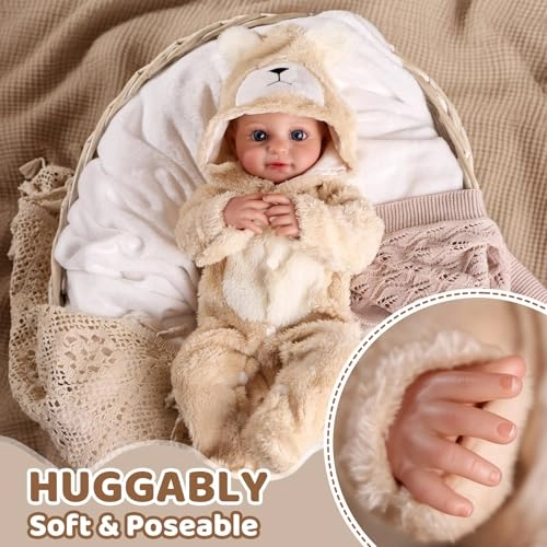 Reborn Baby Doll - 17 Inch Vinyl Cotton Girl Ages 3+