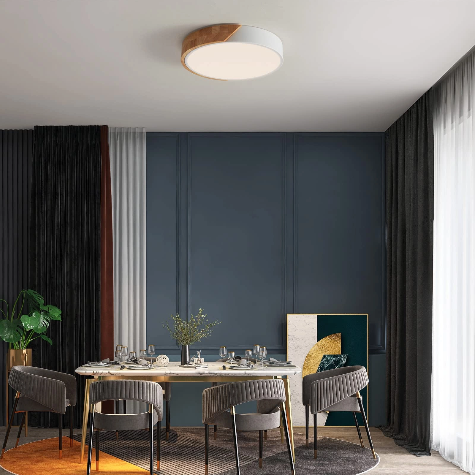 Flush Ceiling Light - 6000K 4000K 3000K Dimmable