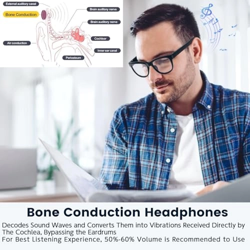 Bone Conduction Glasses - Open-Ear Bluetooth Photochromic