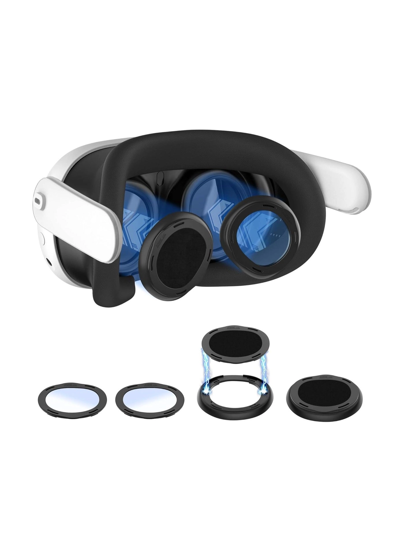 GE Lens Protector Cover + Glasses Spacer + Blue Light Blocking Glasses
